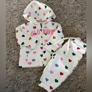 Old Navy Zip Up and Sweatpants Set